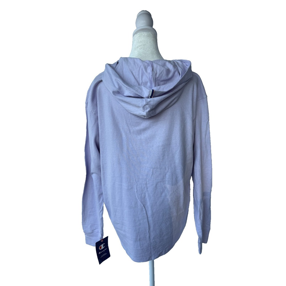 Champion Hoodie Pastel Purple Women M Rainbow Script Logo Y2K Casual Athleisure - Picture 3 of 13